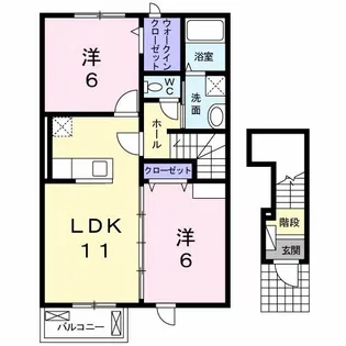 クレドール河辺A【2階】の間取り