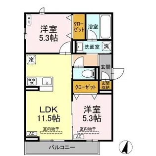 ショーティオ湘南台【2階】の間取り