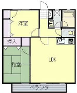 栃木県佐野市小中町【アパート】の間取り