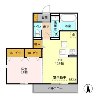 ゼピュロスみどりの C棟【1階】の間取り