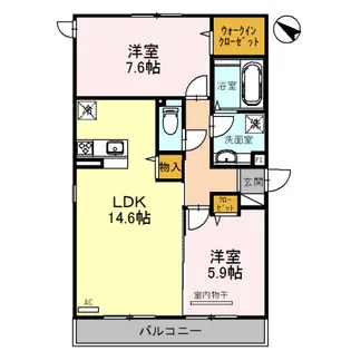 アドラブール【1階】の間取り