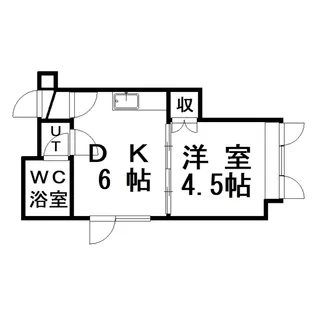 ハイツリバーサイド(愛国東)【2階】の間取り