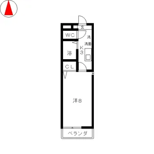 御剣ハイツ【4階】の間取り