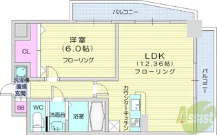 Nasic仙台東口【2階】の間取り