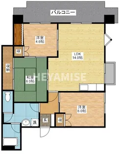 レジデンス泉【4階】の間取り