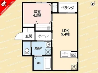 Rooms川端町【1階】の間取り