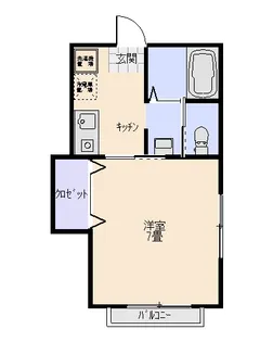 スカイパレス南小川B【1階】の間取り
