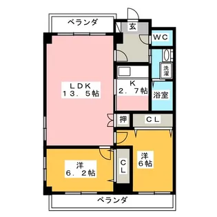 カトル・セゾン【3階】の間取り