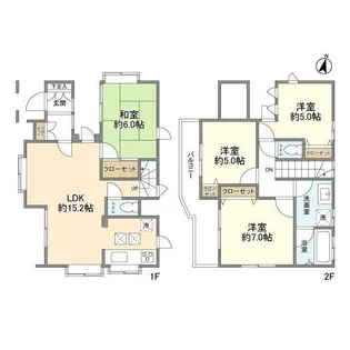 東京都国分寺市北町4【一戸建】の間取り