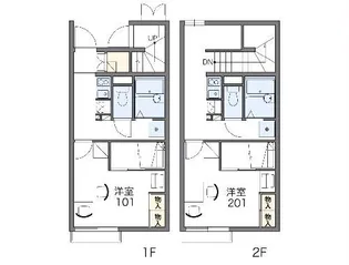 レオパレスフェニックスFIII【1階】の間取り