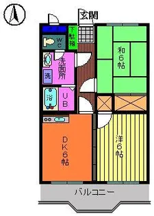 グレイスマンション【2階】の間取り