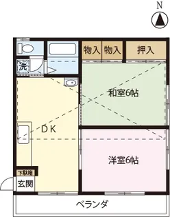 ベルメゾン山田【2階】の間取り