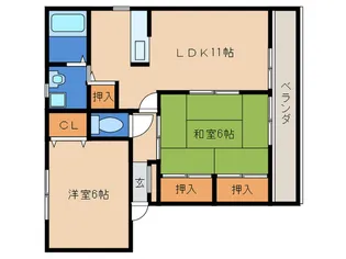 シャンフレーズ壱番館【2階】の間取り