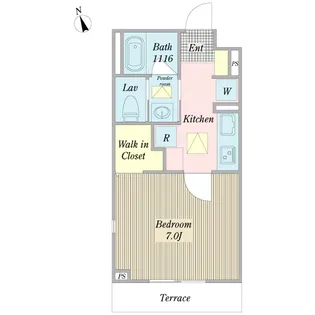ハイブリッジIII【1階】の間取り