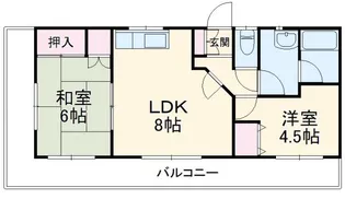 マンション・エクセレント【4階】の間取り