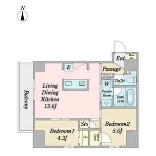 Bell Foret 両国【8階】の間取り