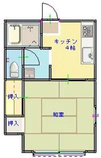 ユーハイツ【1階】の間取り