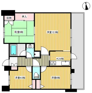 パークハウス東山壱番館【8階】の間取り