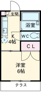 ビューハイツ平町B【1階】の間取り
