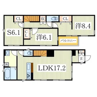 千葉県流山市向小金3【一戸建】の間取り