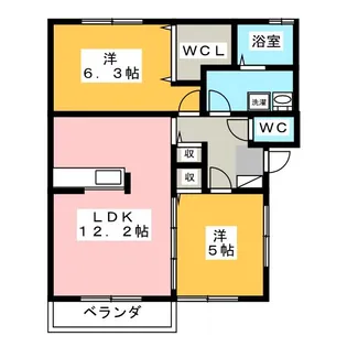 ヴィラカワイ【2階】の間取り