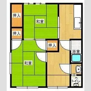 大倉アパート【1階】の間取り