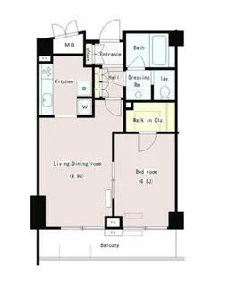 東京都港区三田3【マンション】の間取り