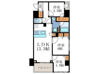 Mare京都一条【4階】の間取り