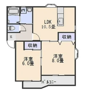 群馬県伊勢崎市曲沢町【アパート】の間取り
