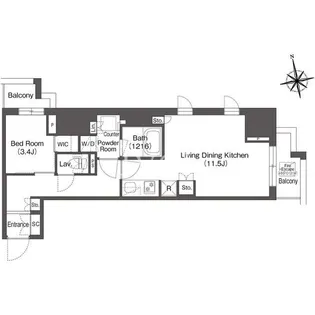 東京都台東区東上野6【マンション】の間取り