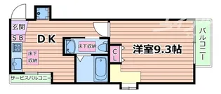 プルメリア新大阪【3階】の間取り