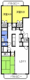 大宮パストラルハイム【3階】の間取り