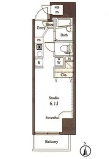 PATH中目黒uno【5階】の間取り