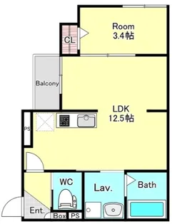 コンフォート天台【2階】の間取り