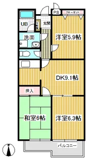 東京都練馬区大泉学園町2【マンション】の間取り