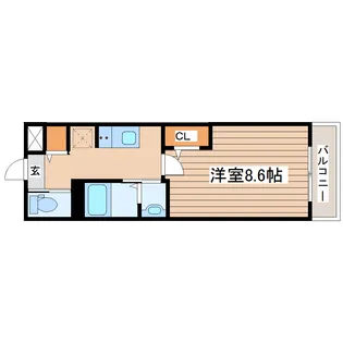 アスコット宮城野【2階】の間取り