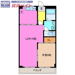 ダイアナポリス桜橋【4階】の間取り