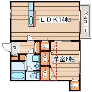 ナチュール弐番館【2階】の間取り