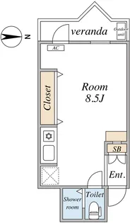 クリオネコート新城【5階】の間取り