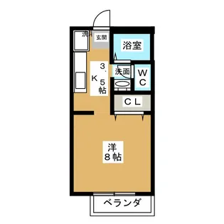 ドミート笠取【2階】の間取り