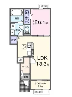 高知県香南市野市町西野【アパート】の間取り