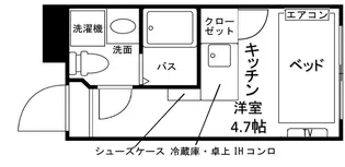 HJ PLACE HATSUDAI【2階】の間取り