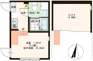 東京都足立区中川4【アパート】の間取り