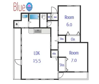 サンヒル峰岡【3階】の間取り
