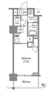 東京都港区赤坂9【マンション】の間取り
