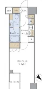 Brillia ist 千駄ヶ谷【5階】の間取り