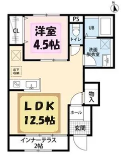 埼玉県幸手市中4【アパート】の間取り