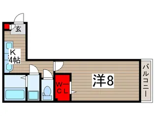 コンフォルタ清瀬【1階】の間取り