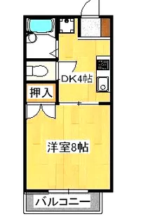 徳島県板野郡藍住町奥野字和田【アパート】の間取り