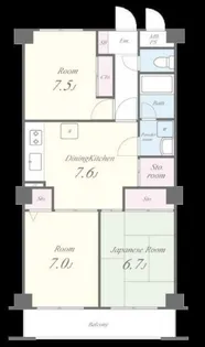 ヒルズ磯子【3階】の間取り